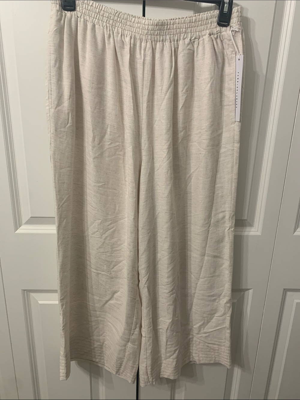 Jane and Delancey Wide-Leg Pants in Light Beige